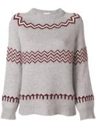 Borgo Asolo Zig Zag Knit Jumper - Grey