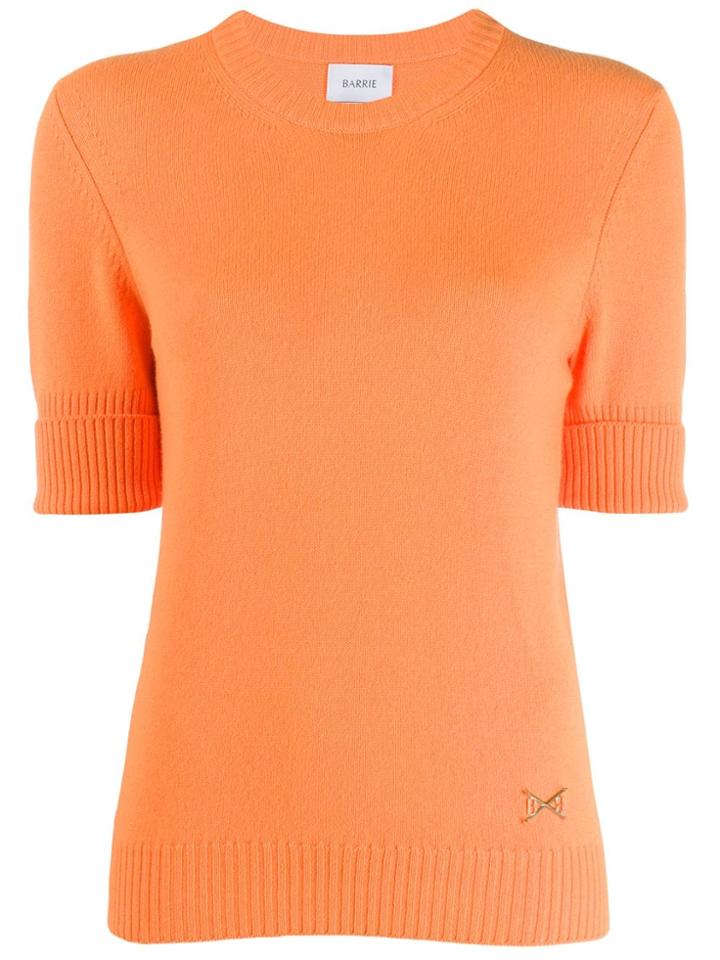 Barrie Round Neck Cashmere Jumper - 479fluo Orange