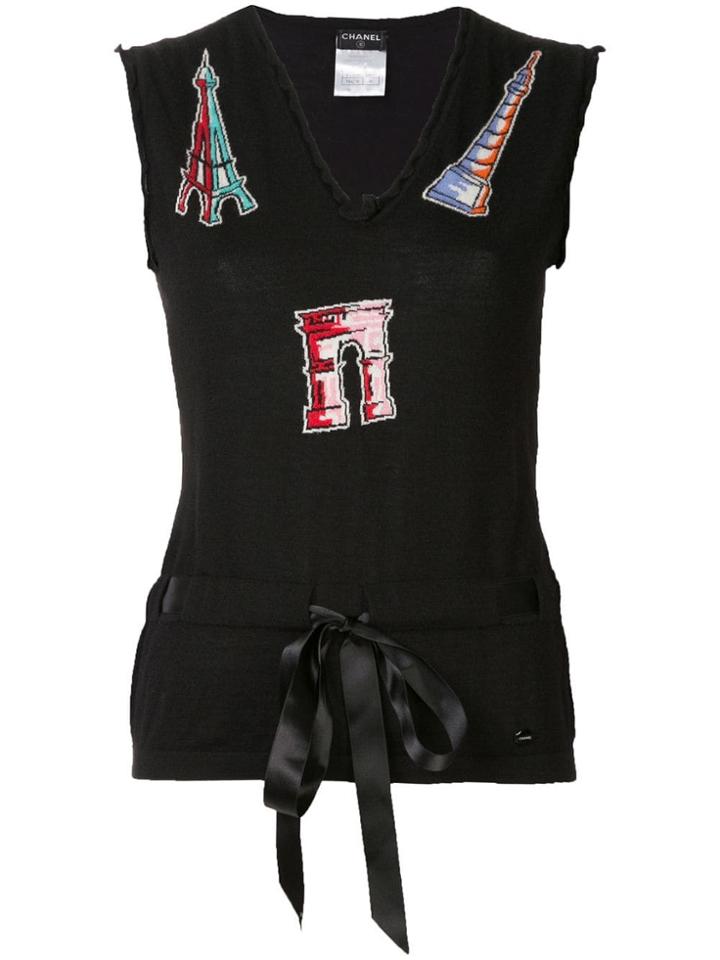 Chanel Vintage Cc Sleeveless Top - Black