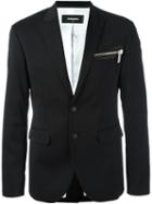 Dsquared2 'london Tux' Jacket, Men's, Size: 48, Black, Cotton/leather/polyester/virgin Wool