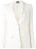 Alexander Mcqueen Shawl Lapel Blazer, Women's, Size: 38, White, Acetate/viscose/silk