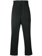 Maison Margiela Overstitched High Waist Trousers - Black