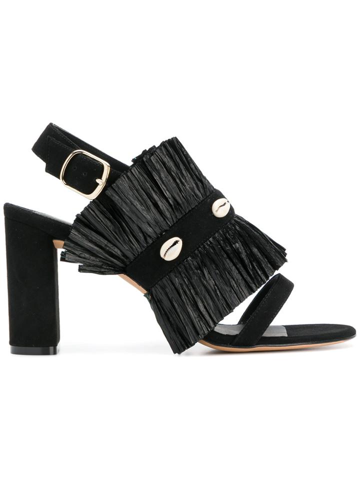 Jean-michel Cazabat Pleated Open-toe Sandals - Black