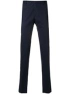 Tonello Creased Slim Fit Trousers - Blue