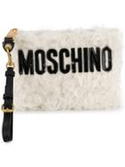 Moschino Textured Clutch Bag - White