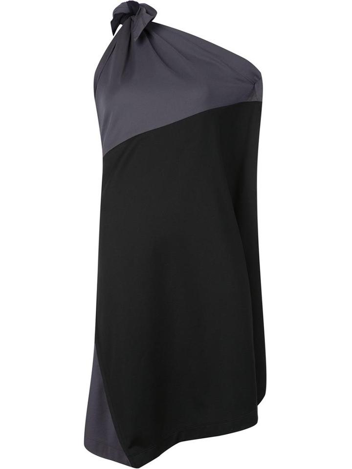 Issey Miyake Colour Block Jersey Dress, Women's, Size: 2, Black, Cotton/polyester