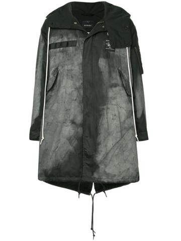 Fred Perry X Art Comes First Faded Hooded Parka - Black