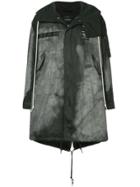 Fred Perry X Art Comes First Faded Hooded Parka - Black