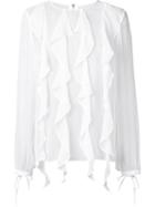 Thomas Wylde Silk 'enlighten' Blouse, Women's, Size: Medium, White, Silk