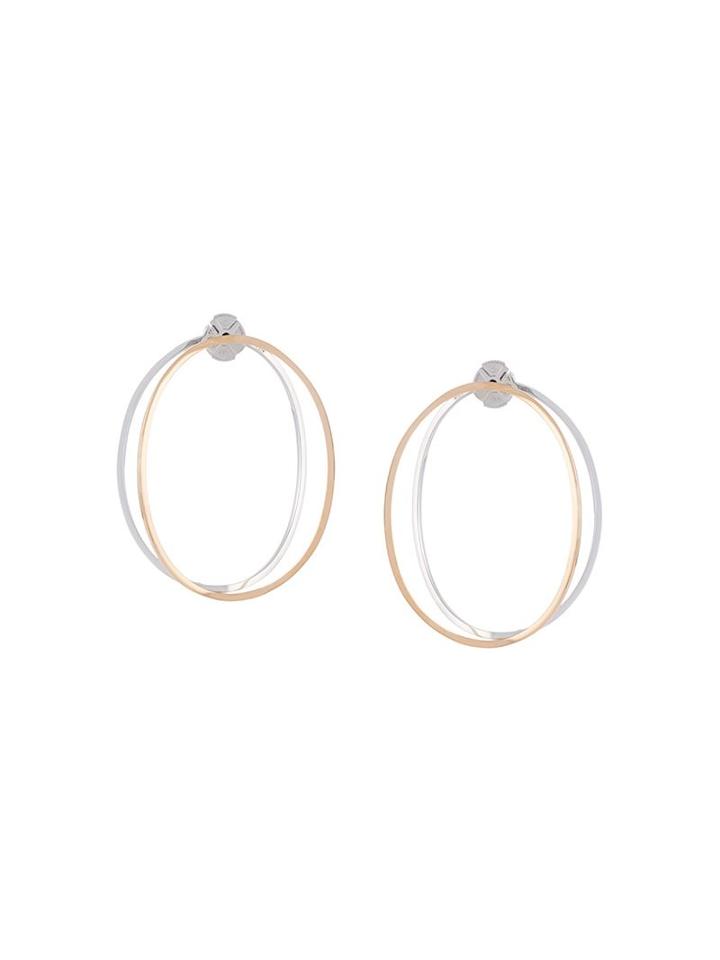 Delfina Delettrez Twisted Hoop Earrings, Women's, Metallic