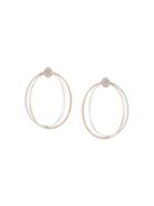 Delfina Delettrez Twisted Hoop Earrings, Women's, Metallic