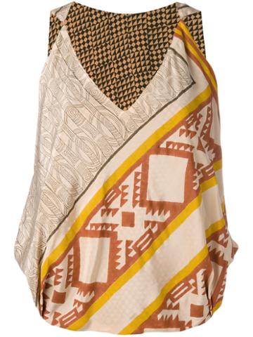 Volantis G.v. Majil - Embroidered Blouse - Women - Silk - One Size, Brown, Silk