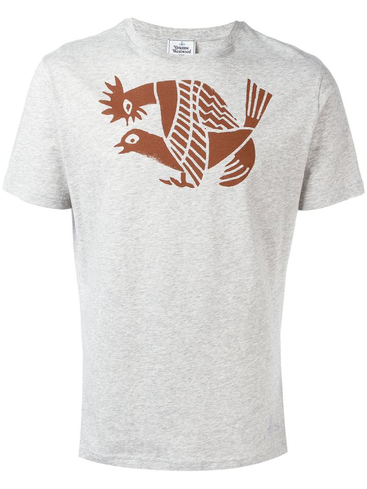 Vivienne Westwood Man Fowlfuckers T-shirt, Men's, Size: Xxl, Grey, Cotton
