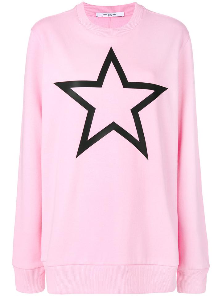 Givenchy - Star Print Sweatshirt - Women - Cotton - M, Pink/purple, Cotton