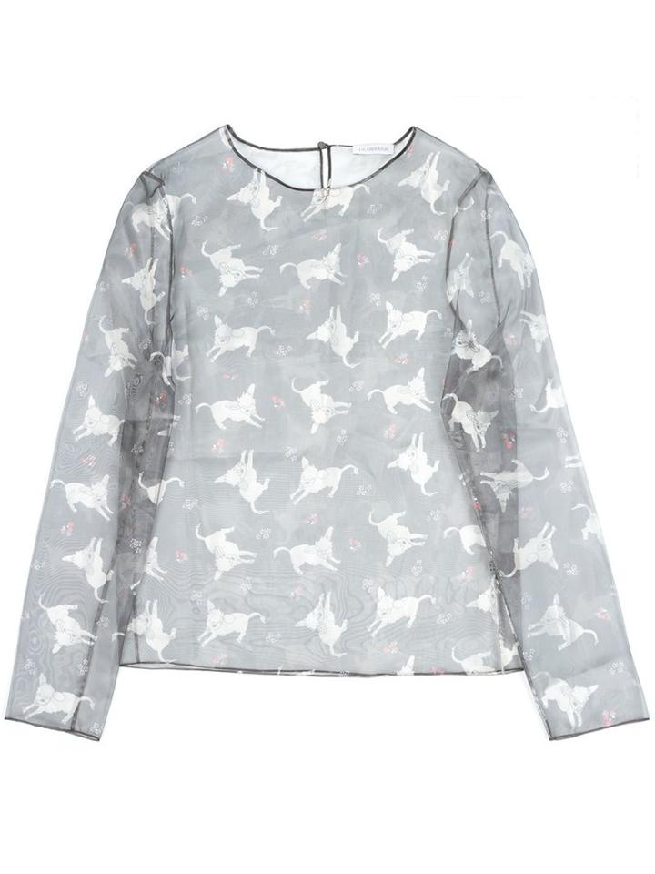 J.w.anderson Donkey Print Sheer Top