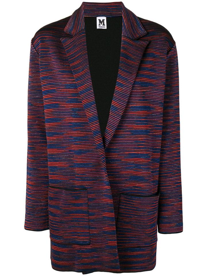 M Missoni Striped Blazer - Blue