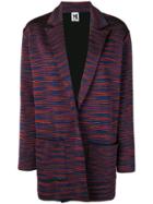 M Missoni Striped Blazer - Blue