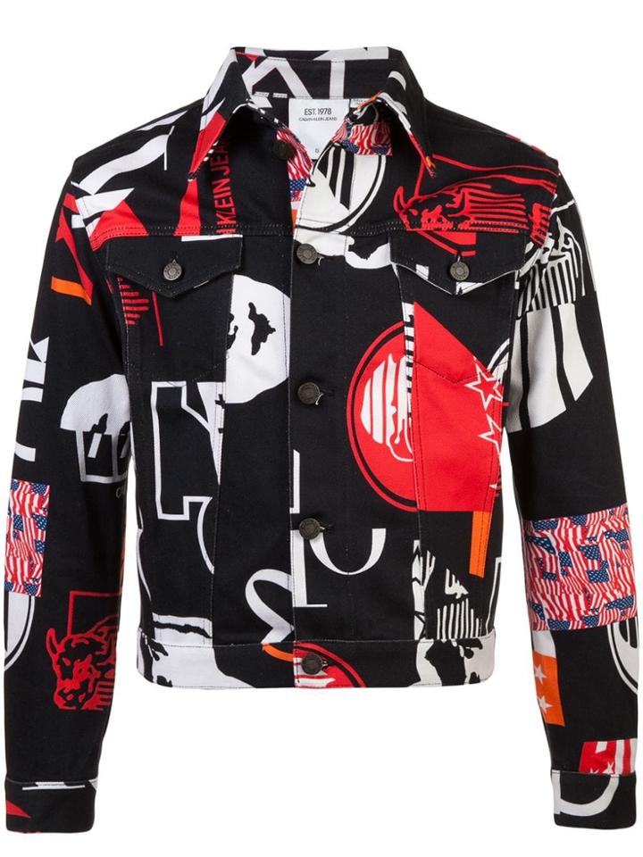 Calvin Klein 205w39nyc Graphic Denim Jacket - Black