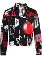 Calvin Klein 205w39nyc Graphic Denim Jacket - Black