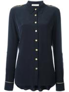 Pierre Balmain Shoulder Straps Shirt, Women's, Size: 36, Blue, Silk