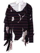 Charles Jeffrey Loverboy Distressed Striped Sweater - Blue