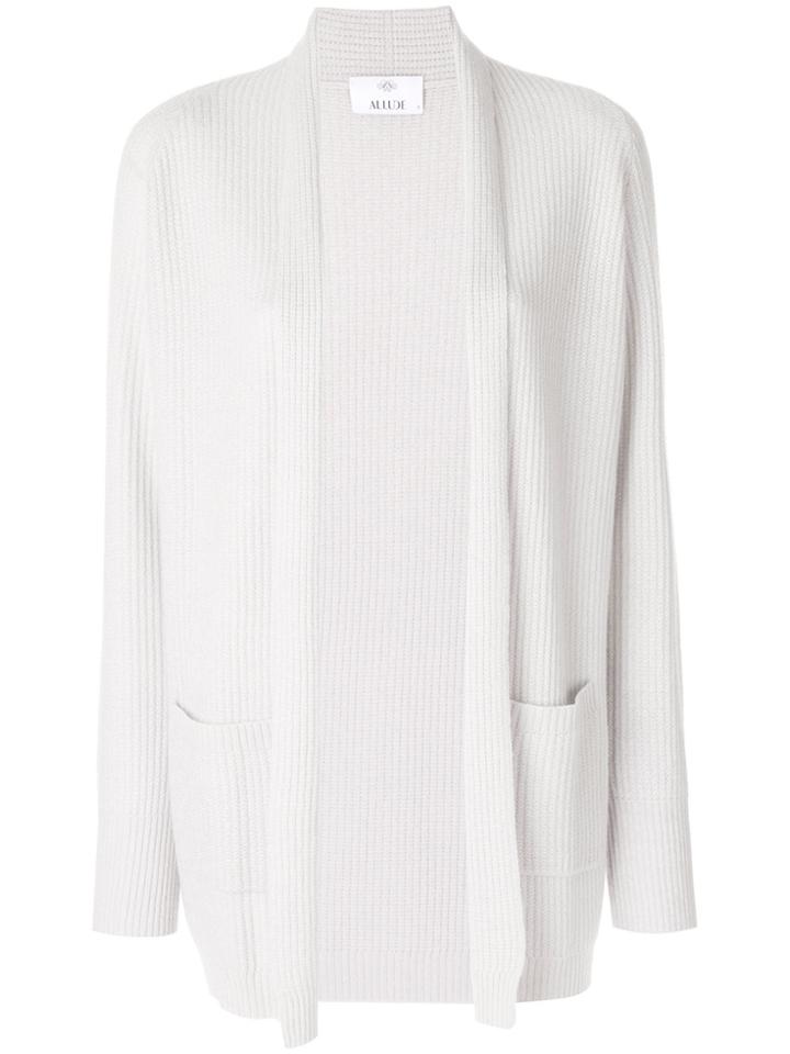 Allude Rib Knit Cardigan - Pink & Purple