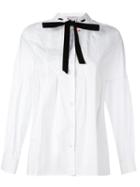 Vivetta Tie Neck Shirt, Women's, Size: 40, White, Cotton/spandex/elastane
