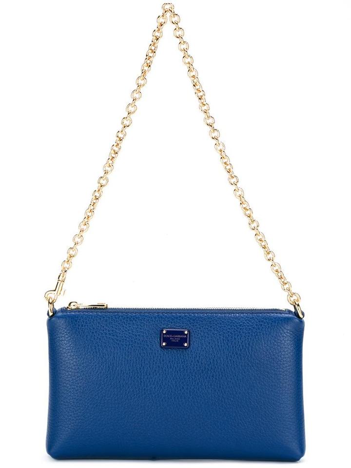 Dolce & Gabbana Mini Shoulder Bag, Women's, Blue, Leather