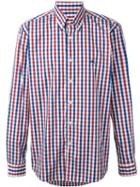Etro Gingham Check Shirt, Men's, Size: 39, White, Cotton/polyamide/spandex/elastane