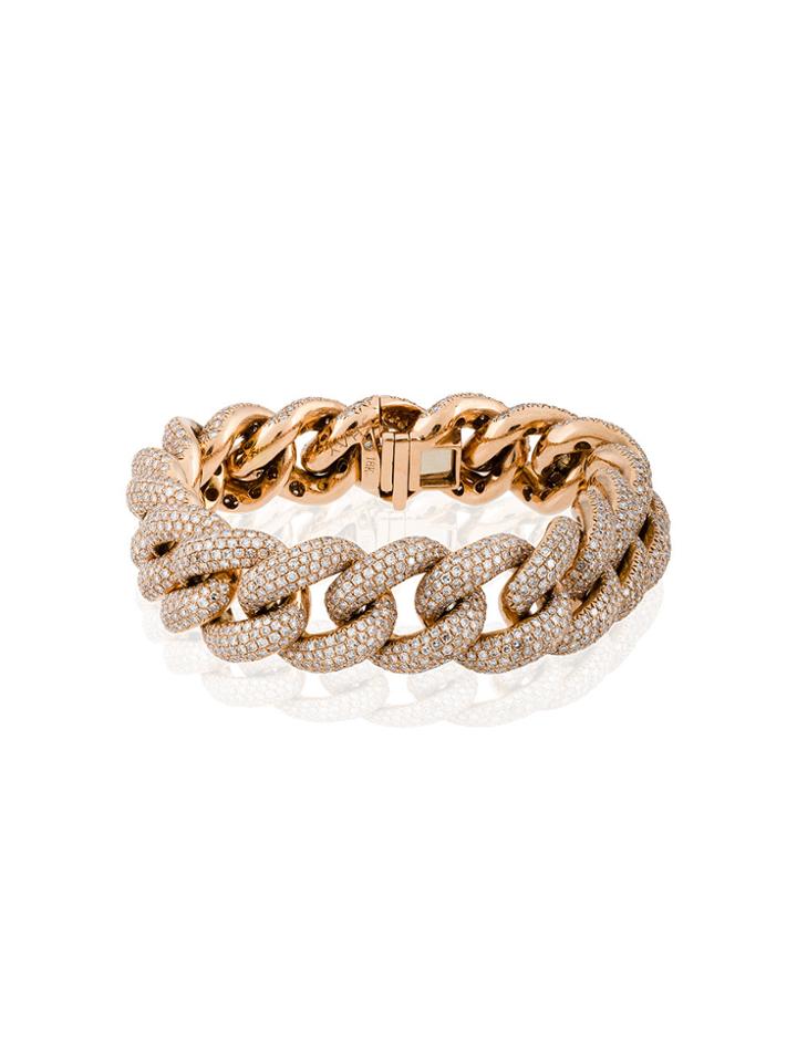 Shay Jumbo Pave Link Bracelet - Metallic