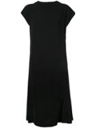 Enföld - Cap Sleeve Midi Dress - Women - Polyester/triacetate - 36, Black, Polyester/triacetate