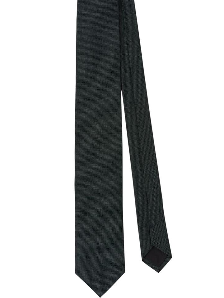 Prada Pinpoint Print Tie - Grey