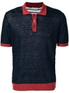 Etro Colour Block Polo Shirt - Blue