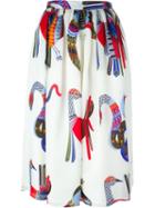 Msgm Printed Skirt, Women's, Size: 40, White, Polyester/silk