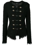 Twin-set - Boucle Military Jacket - Women - Cotton/polyamide/viscose/polyester - Xs, Black, Cotton/polyamide/viscose/polyester