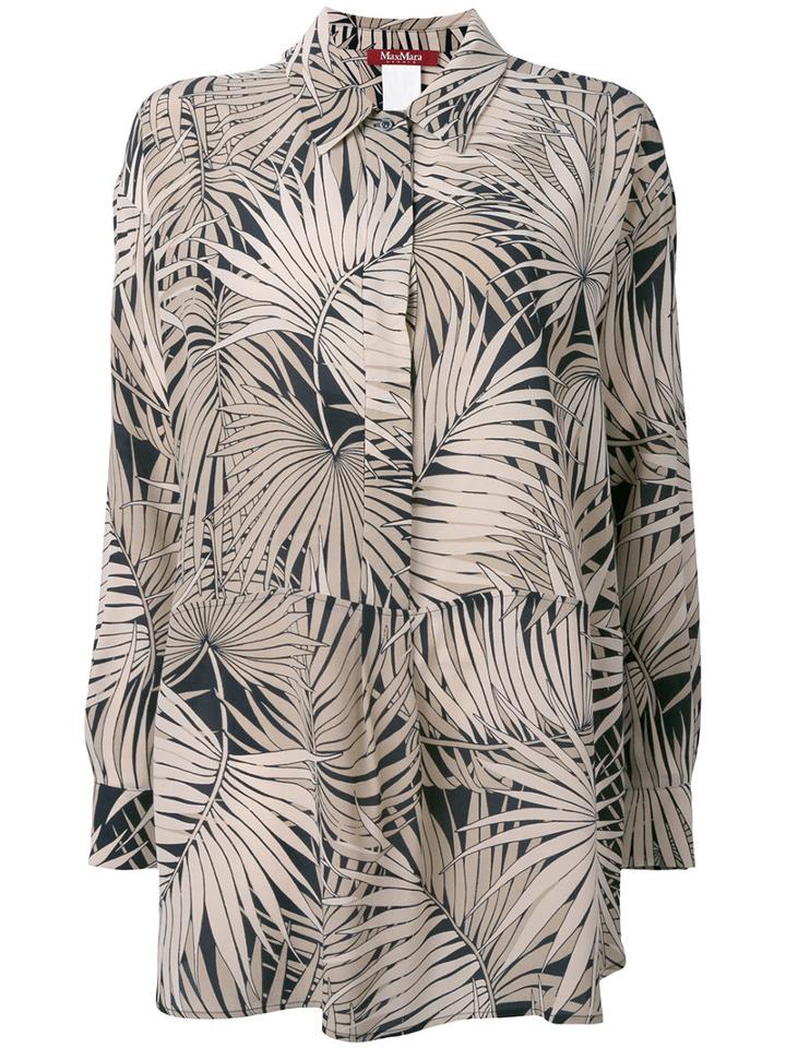Max Mara Studio - Fiabe Shirt - Women - Silk - 40, Nude/neutrals, Silk