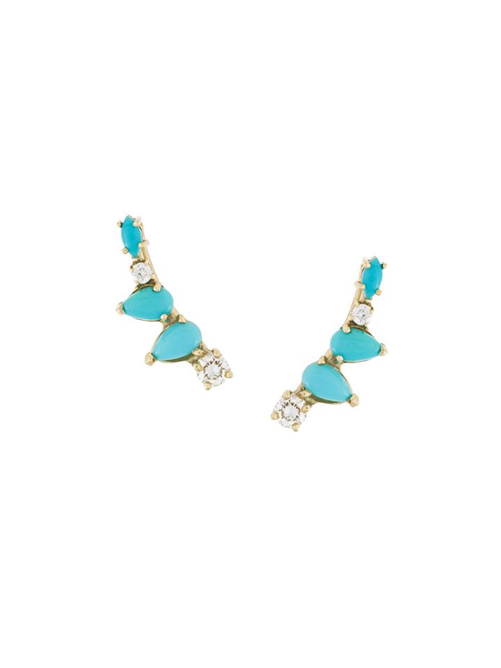 Sarah Noor Curved Clip Earrings - Metallic