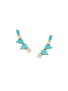 Sarah Noor Curved Clip Earrings - Metallic