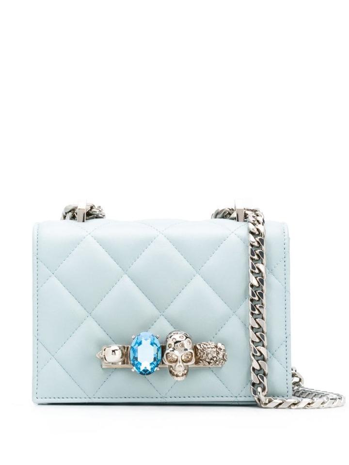 Alexander Mcqueen Knuckle Duster Shoulder Bag - Blue