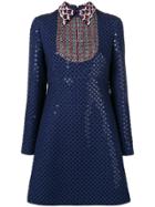 Valentino Sequinned Polka Dot Dress - Blue