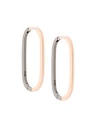 Astley Clarke Bi-piet Oval Hoop Earrings - Metallic