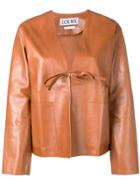 Loewe Short Leather Jacket - Brown