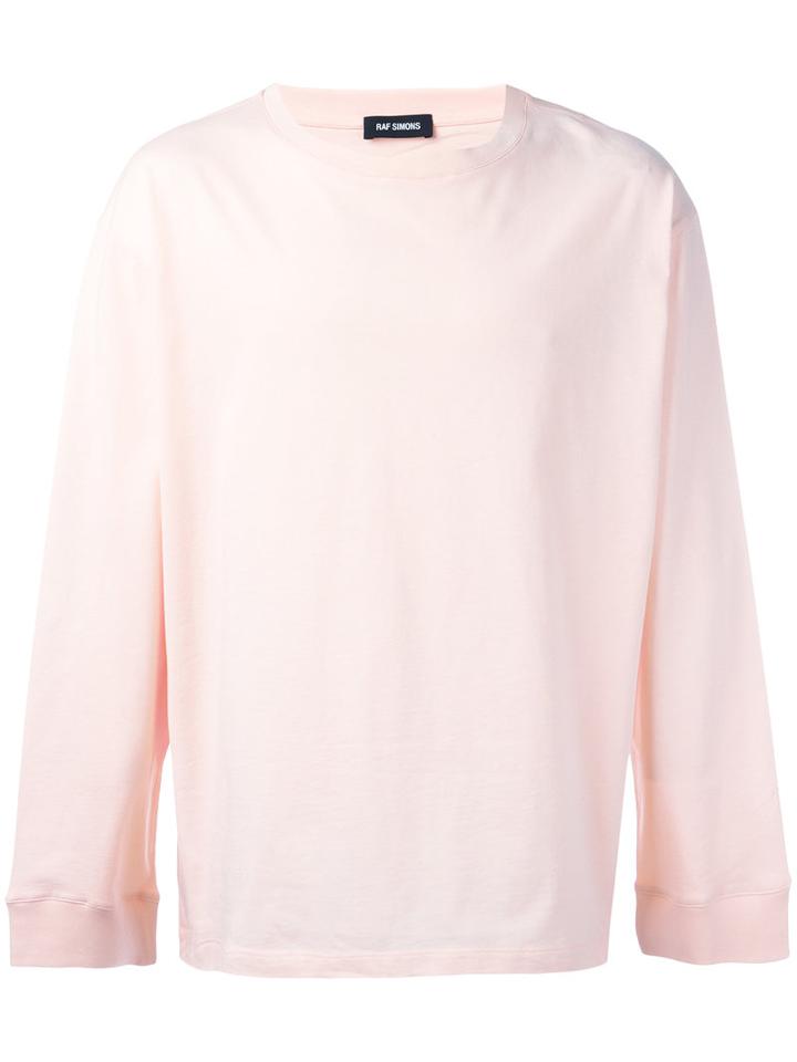 Raf Simons Longsleeved American T-shirt, Men's, Size: Xl, Pink/purple, Cotton