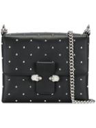 Alexander Mcqueen 'twin Skull' Satchel, Women's, Black, Leather/metal