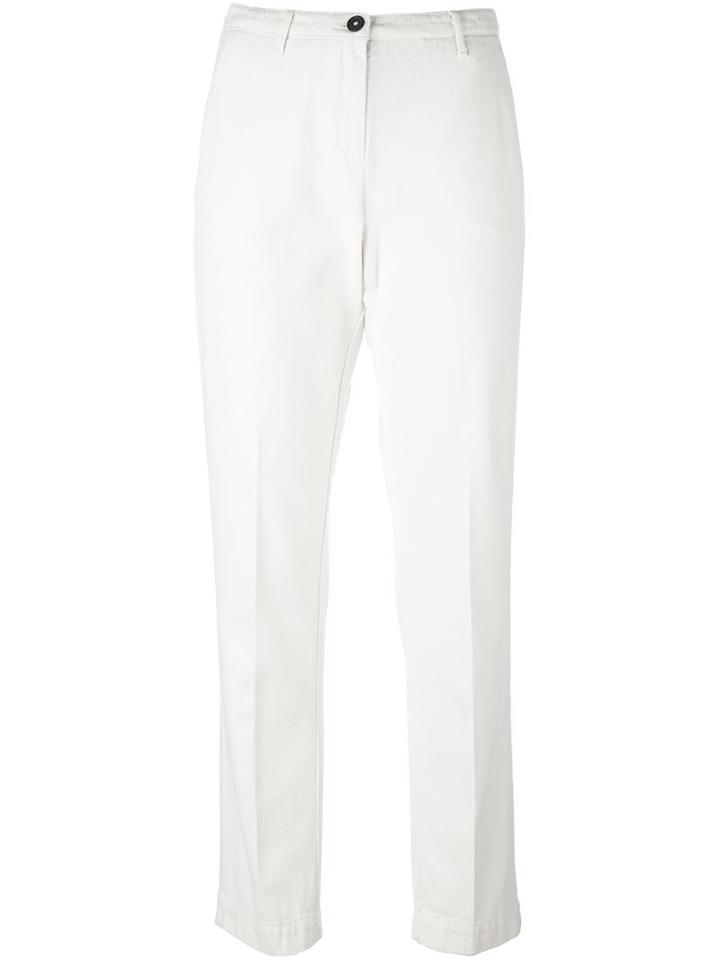 Massimo Alba 'liza' Trousers, Women's, Size: 40, White, Cotton/cashmere