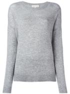 Michael Michael Kors Crew Neck Jumper, Women's, Size: Large, Grey, Wool/cashmere