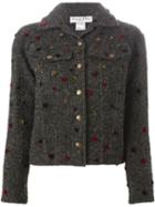 Christian Dior Vintage Appliqué Polka Dot Jacket