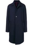 Harris Wharf London Mid-length Single Breasted Coat - Blue