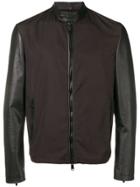 Emporio Armani Contrast Sleeve Jacket - Black