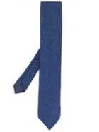 Lardini Herringbone Print Tie - Blue